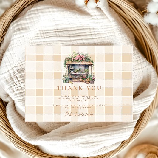 Ze is van het Vrijgezellenfeest van de markt Bedankkaart