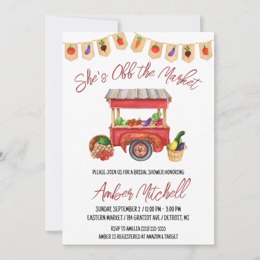 Ze is van het Vrijgezellenfeest van de markt Kaart (Voorkant)