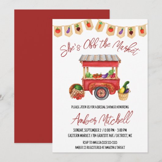 Ze is van het Vrijgezellenfeest van de markt Kaart (Voorkant / Achterkant)