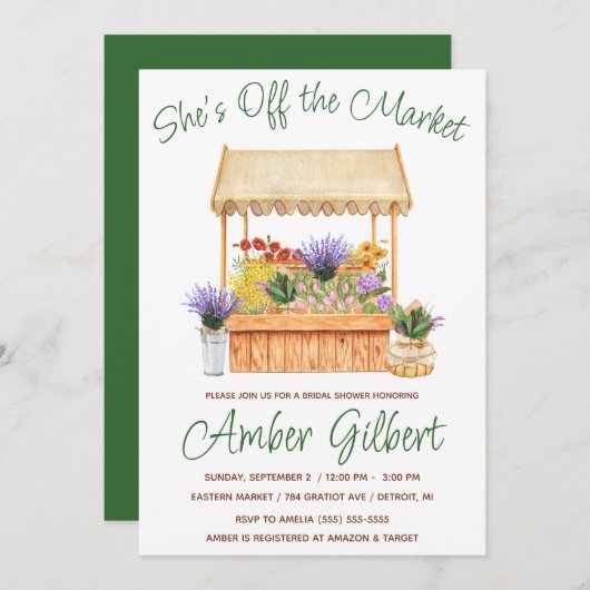 Ze is van het Vrijgezellenfeest van de markt Kaart (Voorkant / Achterkant)