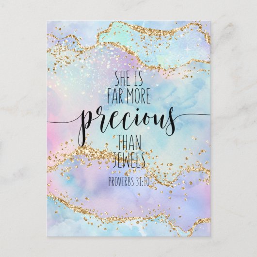 Ze is veel kostbaarder dan de spreekwoorden van 31 briefkaart (Voorkant)