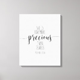 Ze is veel kostbaarder dan de spreekwoorden van 31 canvas afdruk
