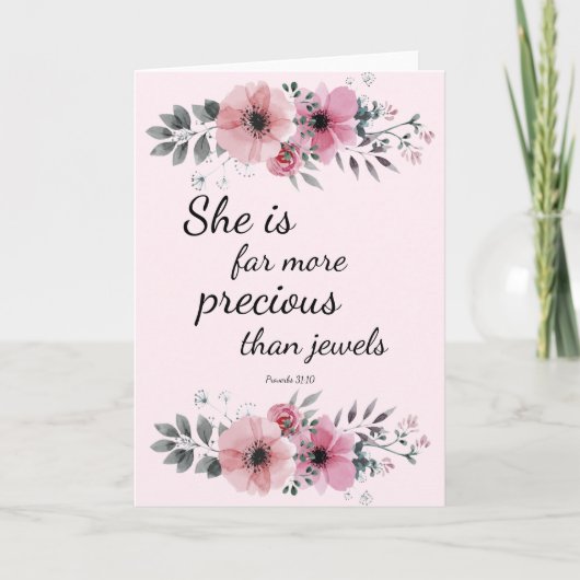 Ze is veel kostbaarder dan juwelen kaart (Voorkant)