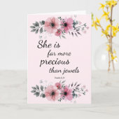 Ze is veel kostbaarder dan juwelen kaart (Gele Bloem)