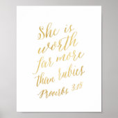 Ze is veel meer waard dan robijen. poster (Voorkant)