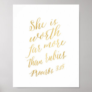 Ze is veel meer waard dan robijen. poster