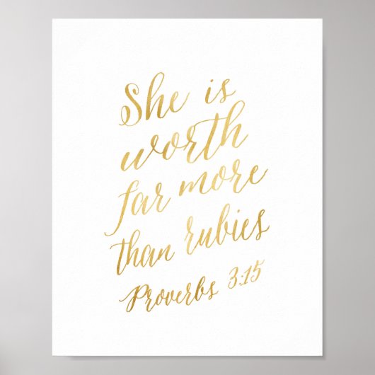 Ze is veel meer waard dan robijen. poster (Voorkant)