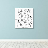 Ze is veel waardevoller dan Juwelen Canvas Afdruk (Insitu (Houten vloer))