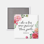 Ze is veel waardevoller dan juwelen poster magneet (Voorkant / Achterkant)