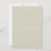 Ze is vers fres van de markt Gingham Bruidsborrel Kaart (Achterkant)