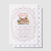 Ze is vers van de bloemenmarkt vellum uitnodigingen (Offset (Uitnodiging))