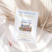 Ze is vers van de markt Blauw Vrijgezellenfeest Kaart