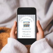 Ze is vers van de markt, blauw Vrijgezellenfeest Kaart