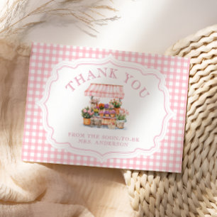 Ze is vers van de markt Bloemen Vrijgezellenfeest Bedankkaart