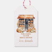 Ze is vers van de markt Bloemen Vrijgezellenfeest Cadeaulabel (Achterkant)