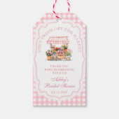 Ze is vers van de markt Bloemen Vrijgezellenfeest Cadeaulabel (Voorkant)