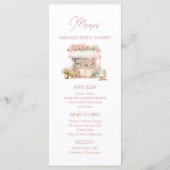 Ze is vers van de markt Bloemen Vrijgezellenfeest Menu (Achterkant)