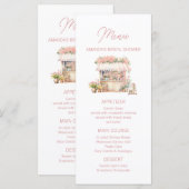 Ze is vers van de markt Bloemen Vrijgezellenfeest Menu (Voorkant / Achterkant)