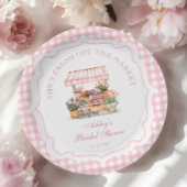 Ze is vers van de markt Bloemen Vrijgezellenfeest Papieren Bordje