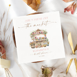 Ze is vers van de markt Bloemen Vrijgezellenfeest Servet