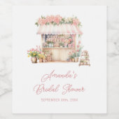 Ze is vers van de markt Bloemen Vrijgezellenfeest Wijn Etiket (Enkel label)