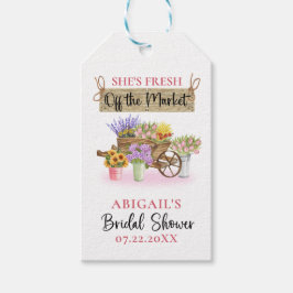 ZE IS VERS VAN DE MARKT BLOEMEN WELKOMSTBORD CADEAULABEL