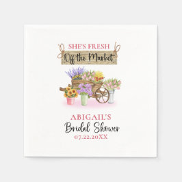 ZE IS VERS VAN DE MARKT BLOEMEN WELKOMSTBORD SERVET