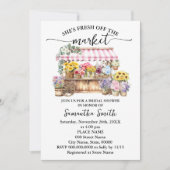 Ze is vers van de markt bloemrijke bruidsdouche kaart (Voorkant)