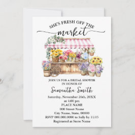 Ze is vers van de markt bloemrijke bruidsdouche kaart