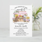 Ze is vers van de markt bloemrijke bruidsdouche kaart (Staand voorkant)