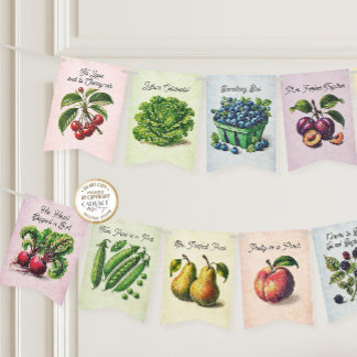 Ze is vers van de markt bruids Bunting Banner