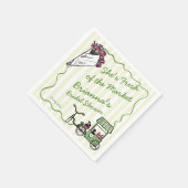 Ze is vers van de markt bruids douche aangepast servet (Hoek)