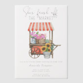 Ze is vers van de markt Bruids douche Vellum Uitnodigingen (Voorkant)