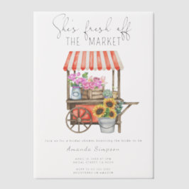 Ze is vers van de markt Bruids douche Vellum Uitnodigingen