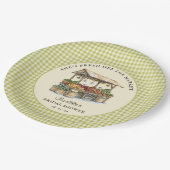 Ze is vers van de markt bruidsfeest  papieren bordje (Gekanteld)