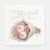 Ze is vers van de markt Bruidsfeest Servet (Voorkant)