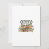 Ze is vers van de markt bruidsfeest uitnodiging (Achterkant)