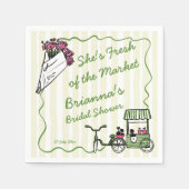 Ze is vers van de markt bruidsmeisje feest custom servet (Voorkant)