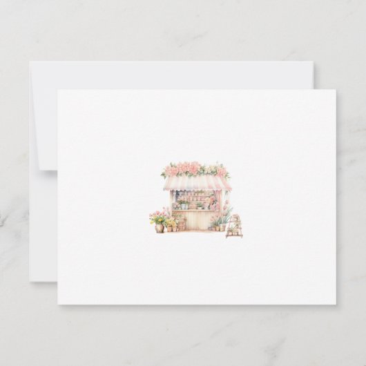 Ze is vers van de markt Bruidsmeisjesfeest bedankj Bedankkaart (Achterkant)