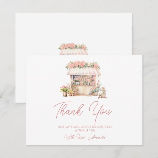 Ze is vers van de markt Bruidsmeisjesfeest bedankj Bedankkaart (Voorkant / Achterkant)