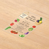 Ze is vers van de markt Canvas tas Vrijgezellenfee Acryl Uitnodigingen (Laagn)