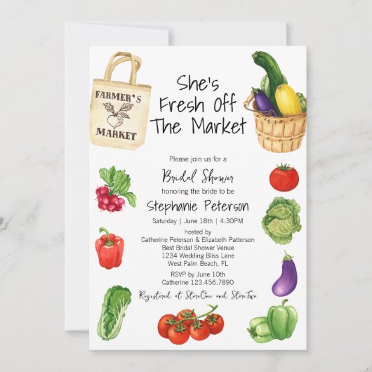 Ze is vers van de markt Canvas tas Vrijgezellenfee Kaart (Voorkant)