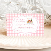 Ze is vers van de markt display douche informatiekaartje