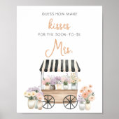 Ze is vers van de markt en raadt hoeveel kussen poster (Voorkant)