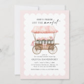 Ze is vers van de markt Floral Vrijgezellenfeest Kaart (Voorkant)