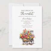 Ze is vers van de markt Floral Vrijgezellenfeest Kaart (Voorkant)