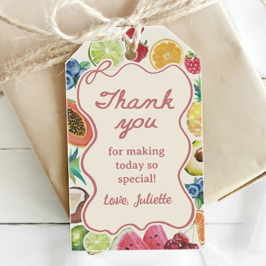 Ze is vers van de markt Fruit Bruidsmeisjesfeest Cadeaulabel