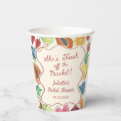 Ze is vers van de markt Fruit Bruiloft Feest Papieren Bekers (Achterkant)