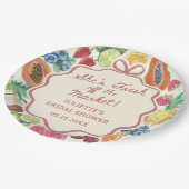 Ze is vers van de markt Fruit Bruiloftssalon Papieren Bordje (Gekanteld)