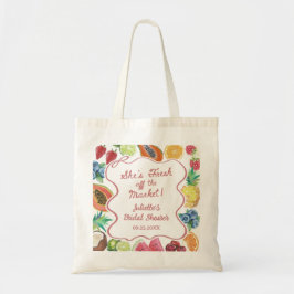 Ze is vers van de markt Fruits Bruiloftsfeest Tote Bag